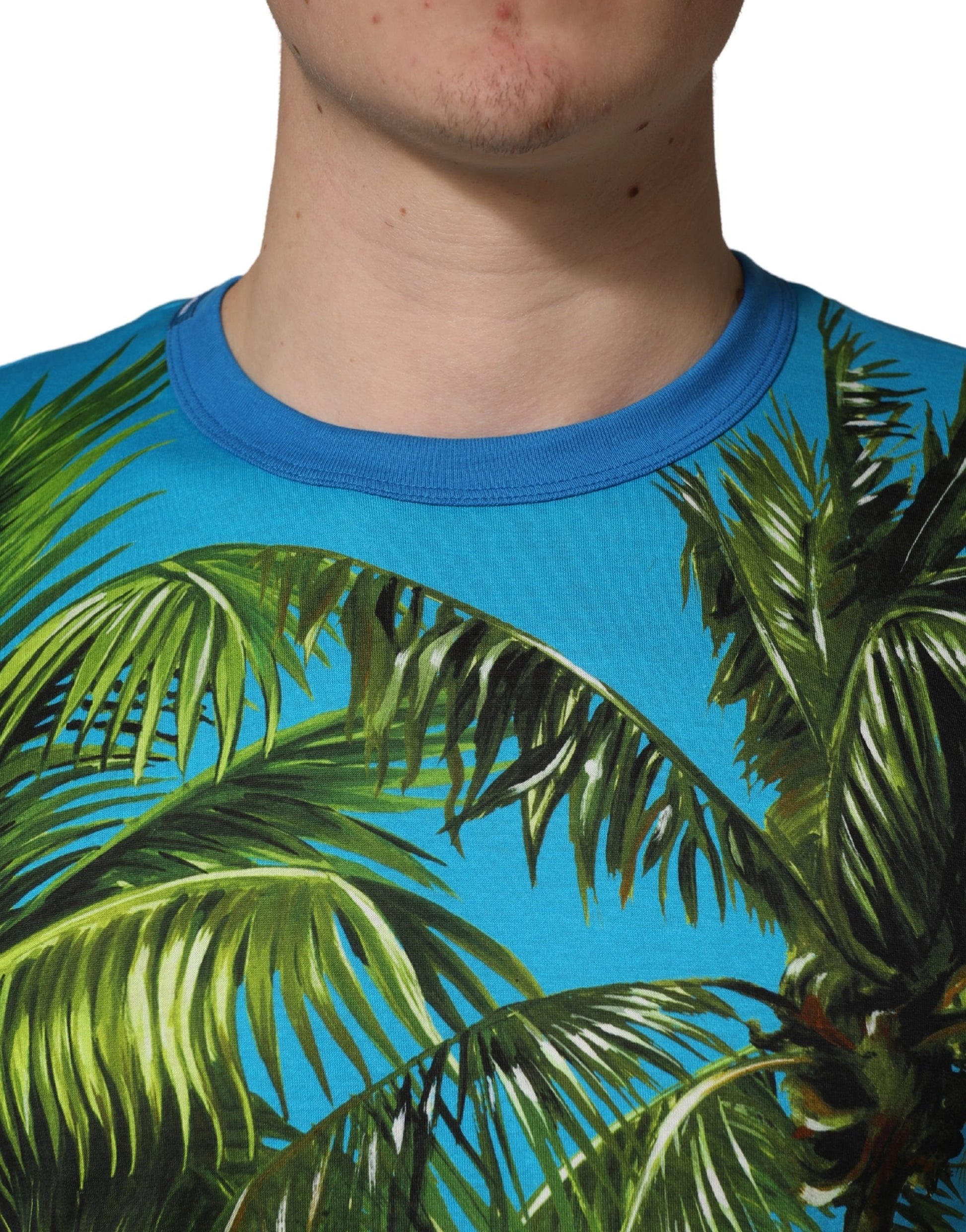 Dolce & Gabbana Blue Short-Sleeve Shirt for Men additional view