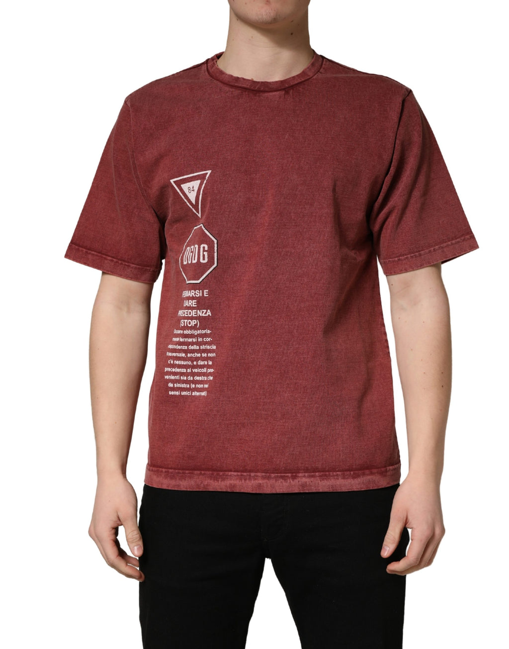 Dolce & Gabbana Red Short-Sleeve Shirt for Men