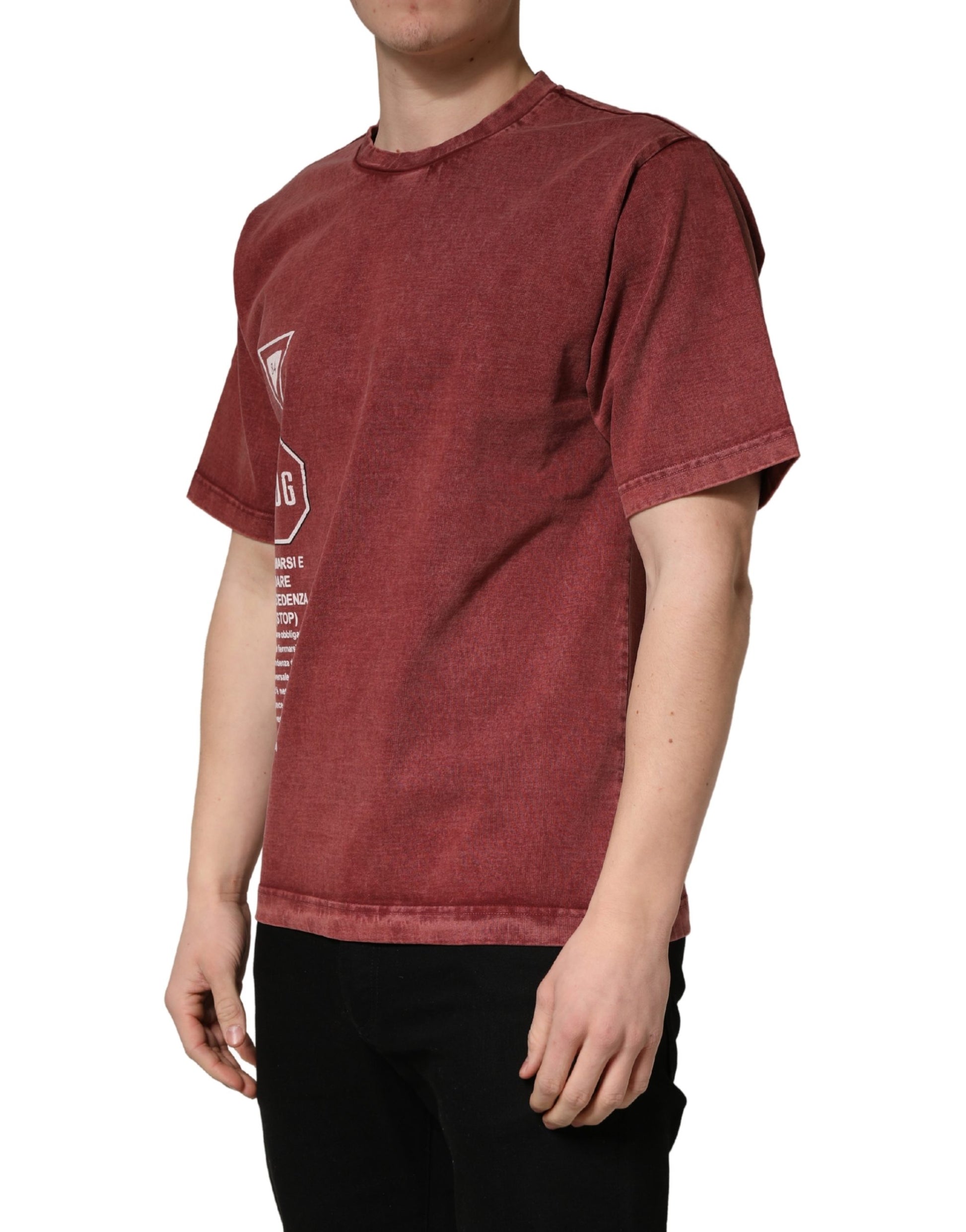 Dolce & Gabbana Red Short-Sleeve Shirt for Men detail view