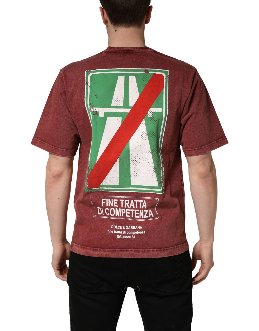 Dolce & Gabbana Red Short-Sleeve Shirt for Men side view