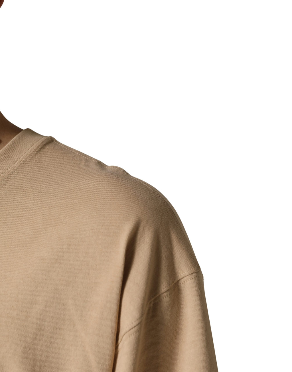T-shirt Dolce & Gabbana en coton beige à col rond et coupe oversize