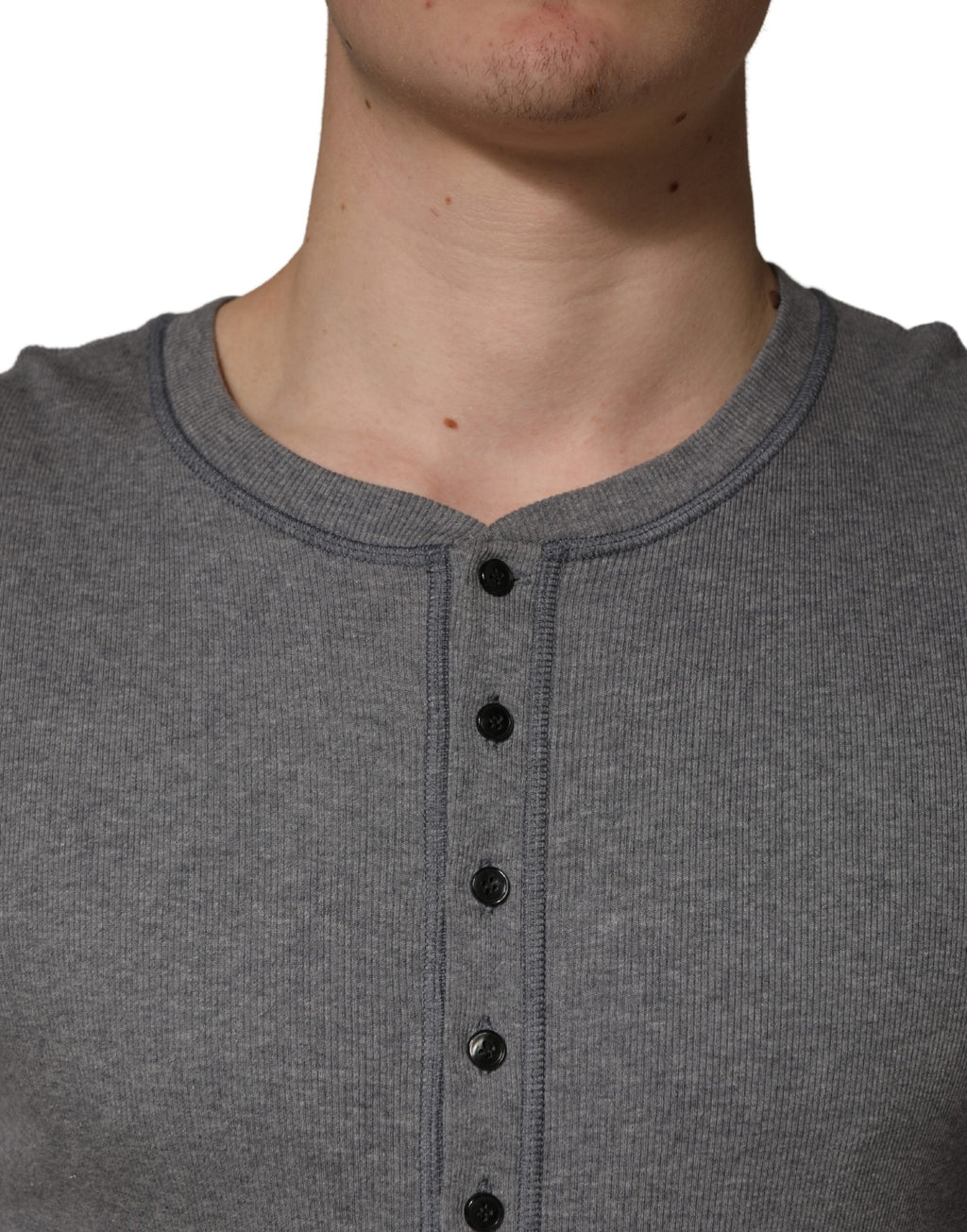Dolce & Gabbana Grey Long Sleeve T-Shirt for Men additional view