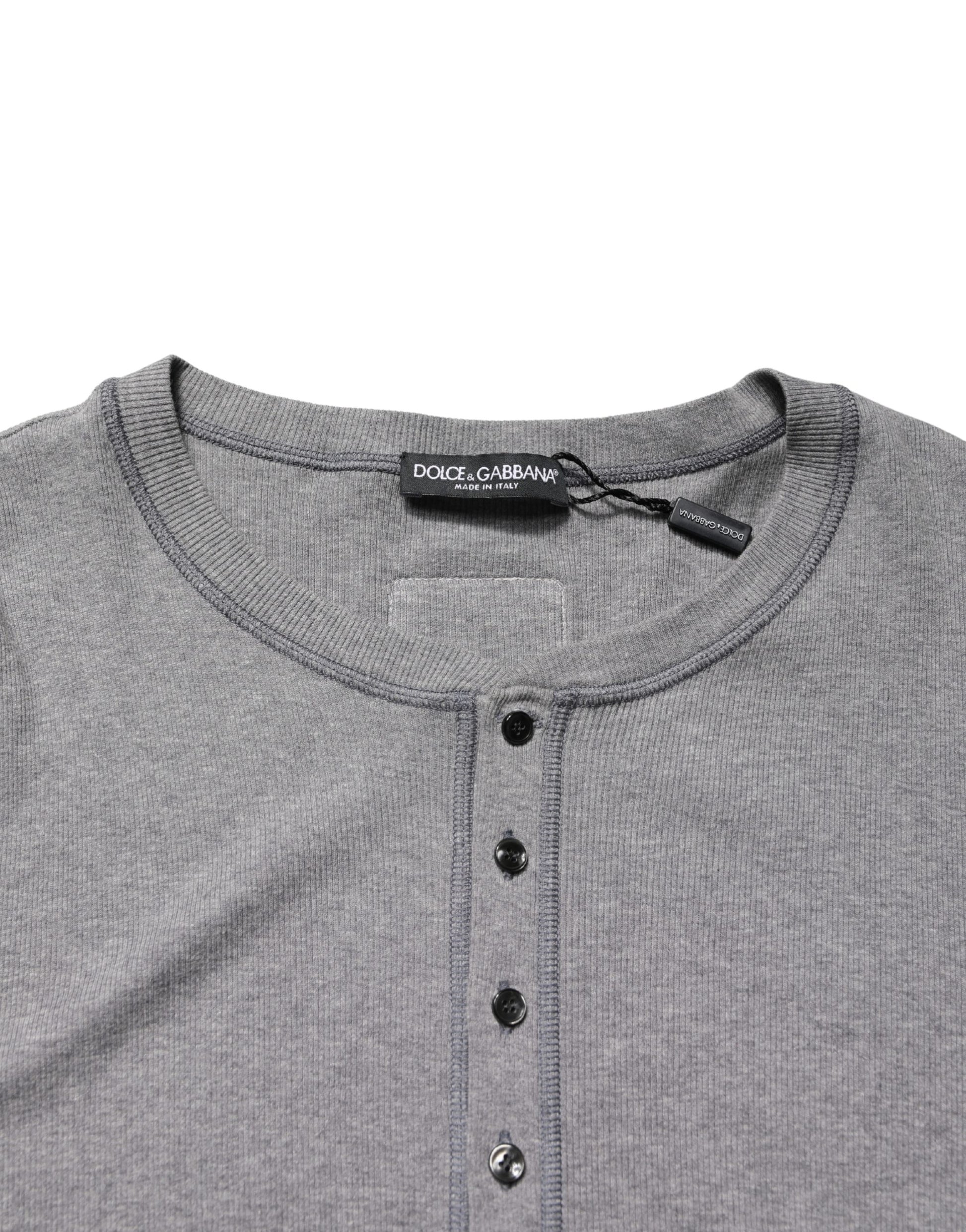 Dolce & Gabbana Grey Long Sleeve T-Shirt for Men additional view