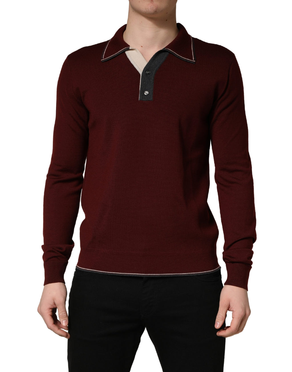 Dolce & Gabbana Red Long Sleeve T-Shirt for Men