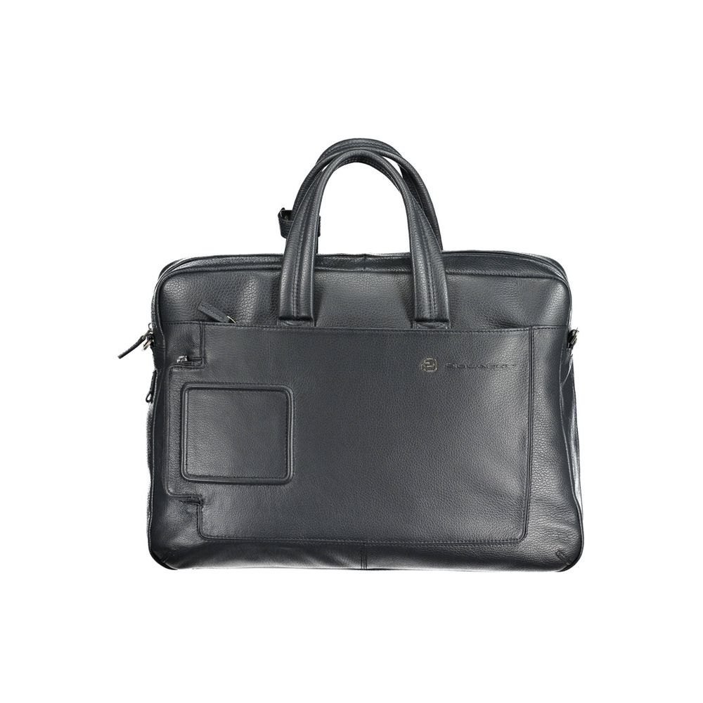 Porte-documents en cuir bleu Piquadro pour homme