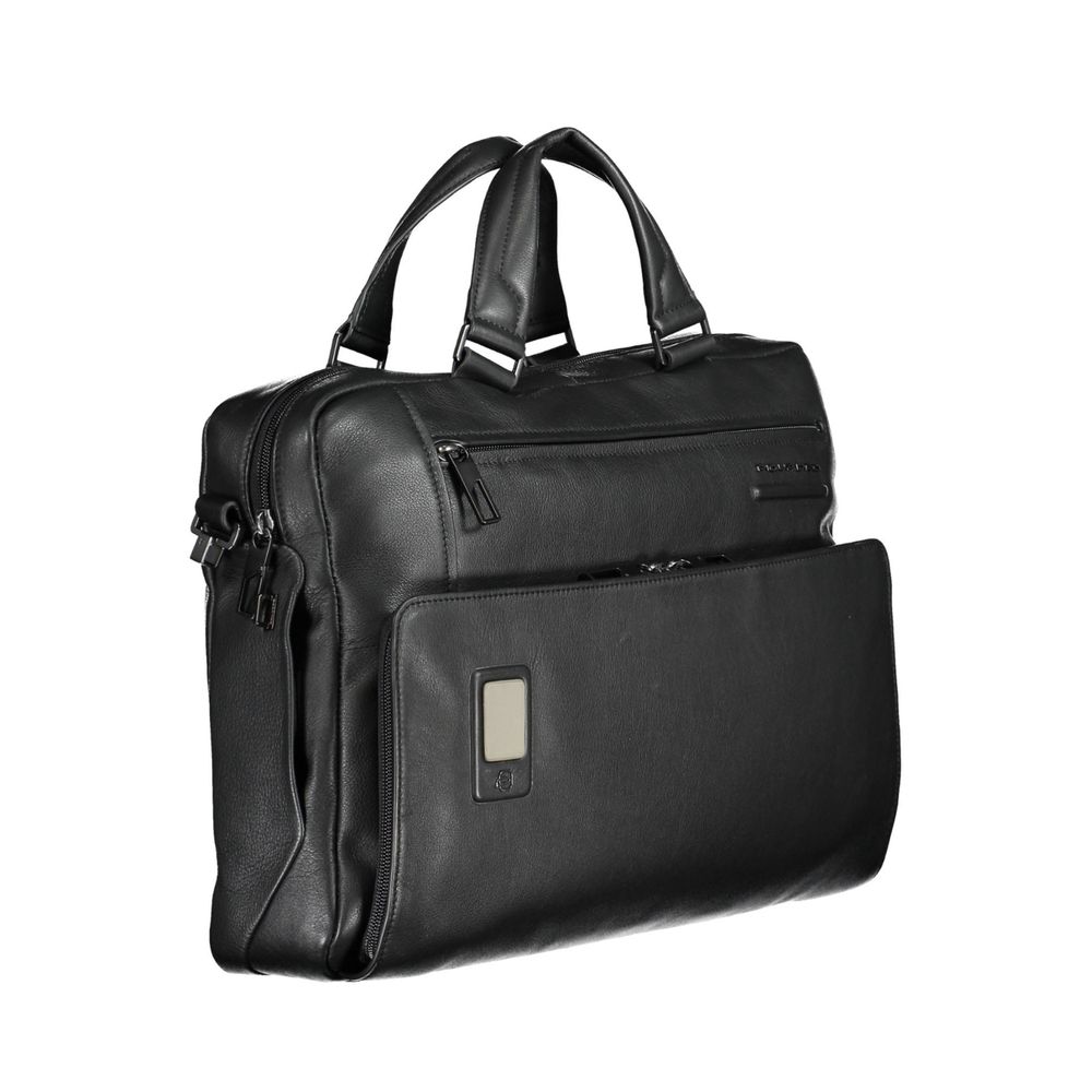 Serviette Homme en Cuir Noir Piquadro