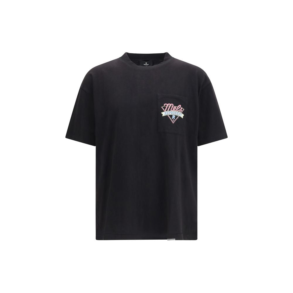 Représenter le T-shirt en coton noir