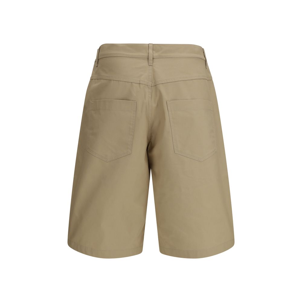 Shorts Bermuda en Coton Beige Moschino