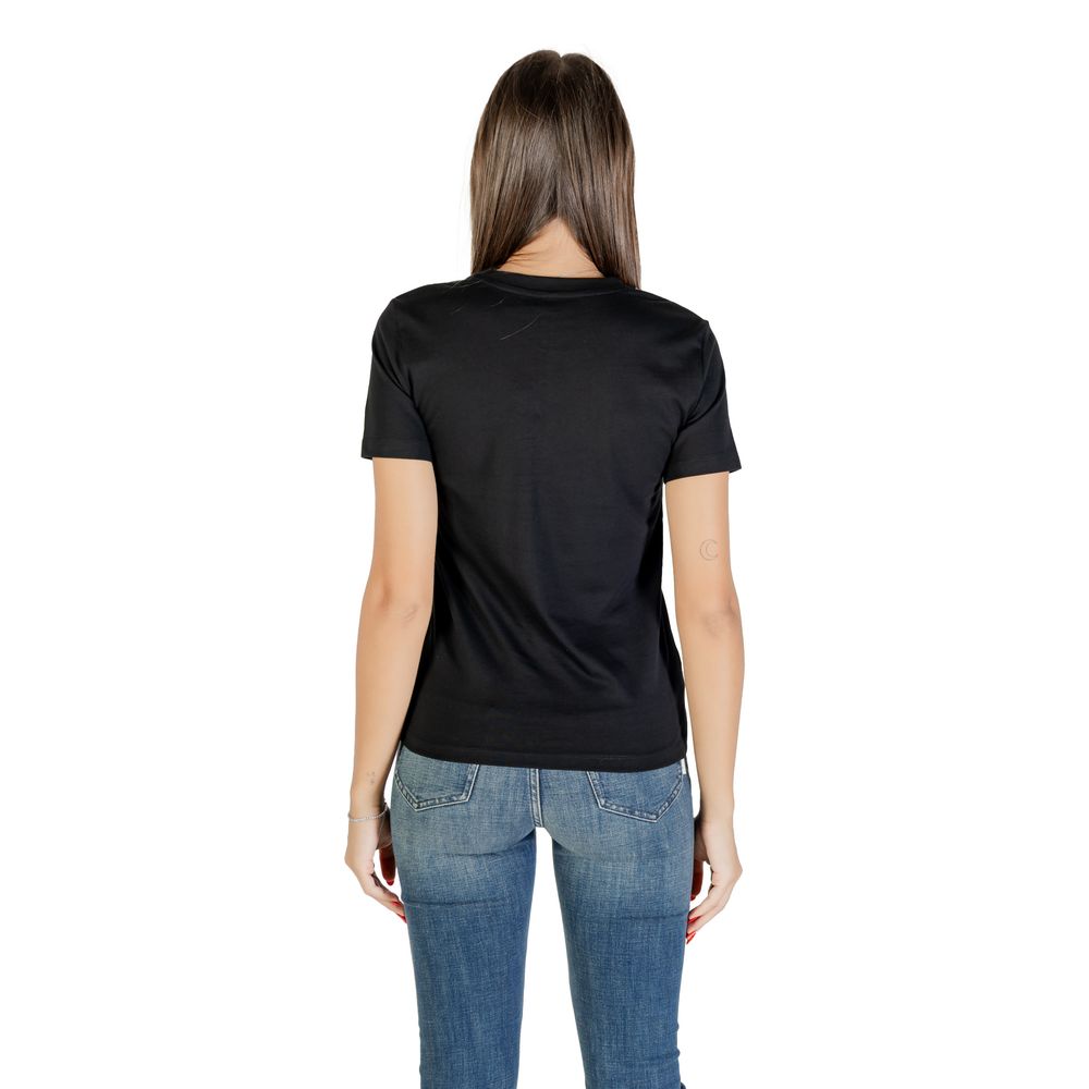 T-shirt en coton noir uniquement
