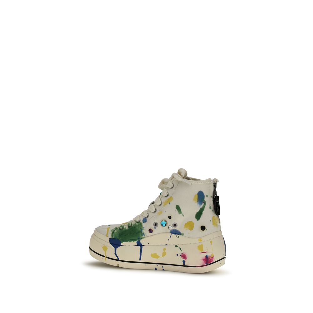 Baskets montantes multicolores en coton R13
