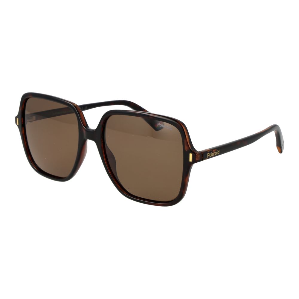 Lunettes de soleil Polaroid en plastique marron