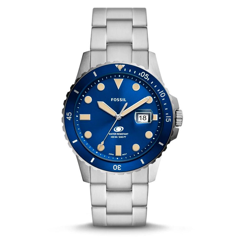 Montre habillée Fossil en acier inoxydable gris