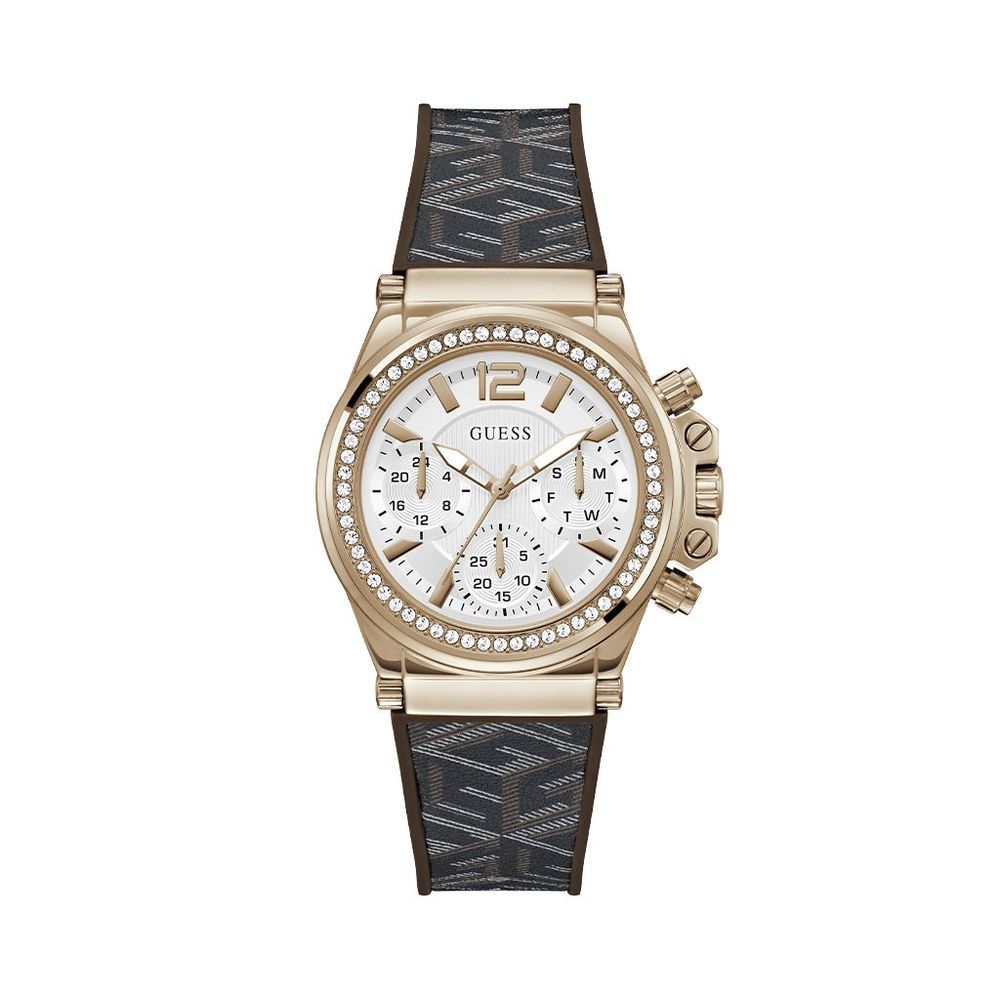 Montre Guess femme avec bracelet en cuir synthétique marron