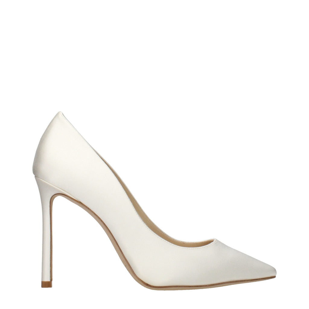 Escarpins à plateforme en satin beige Jimmy Choo
