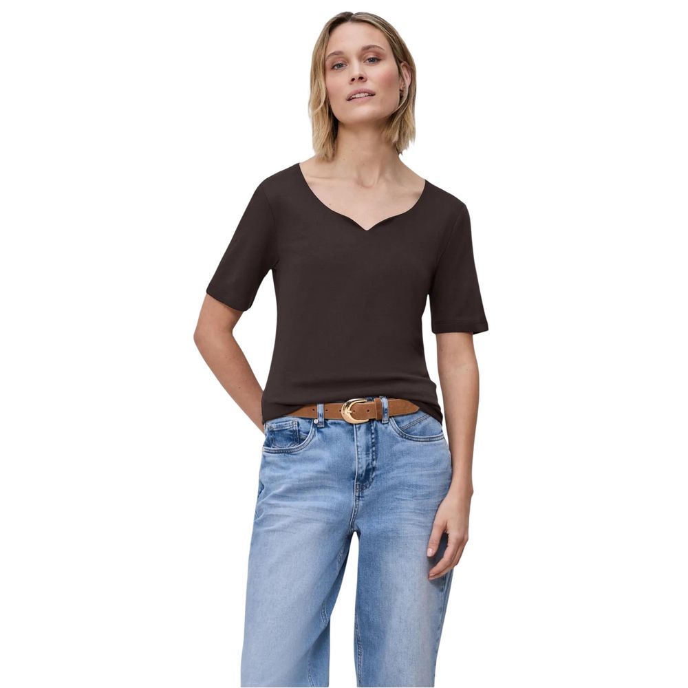 Street One Brown Long Sleeve T-Shirt for Women