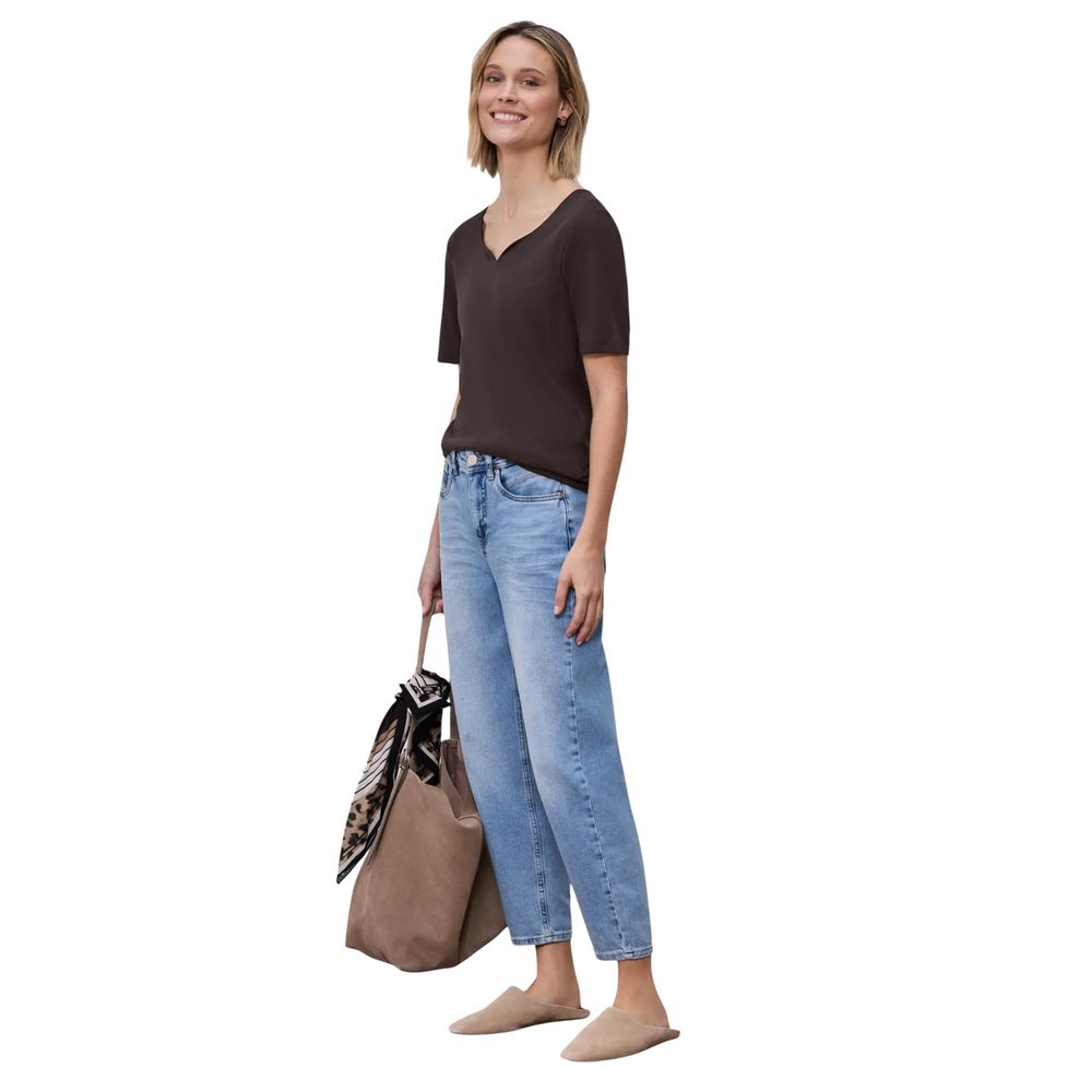 Street One Brown Long Sleeve T-Shirt for Women detail view
