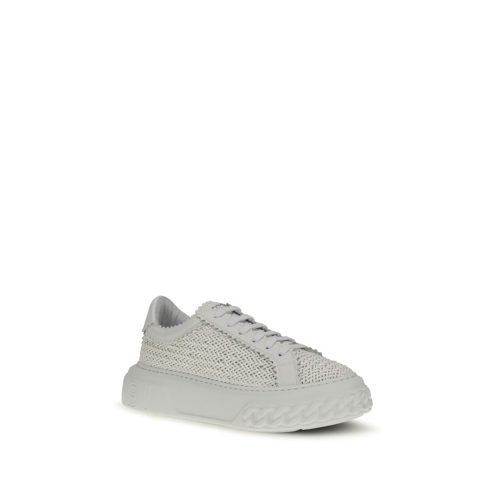 Baskets Chunky Casadei en Cuir de Veau Blanc