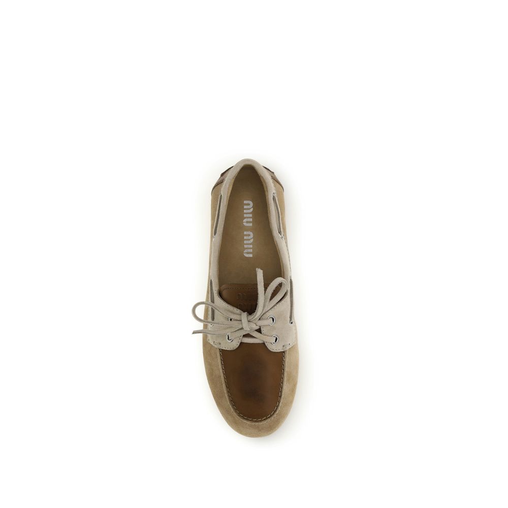 Miu Miu Multicolor Slip On Loafers for Women side view