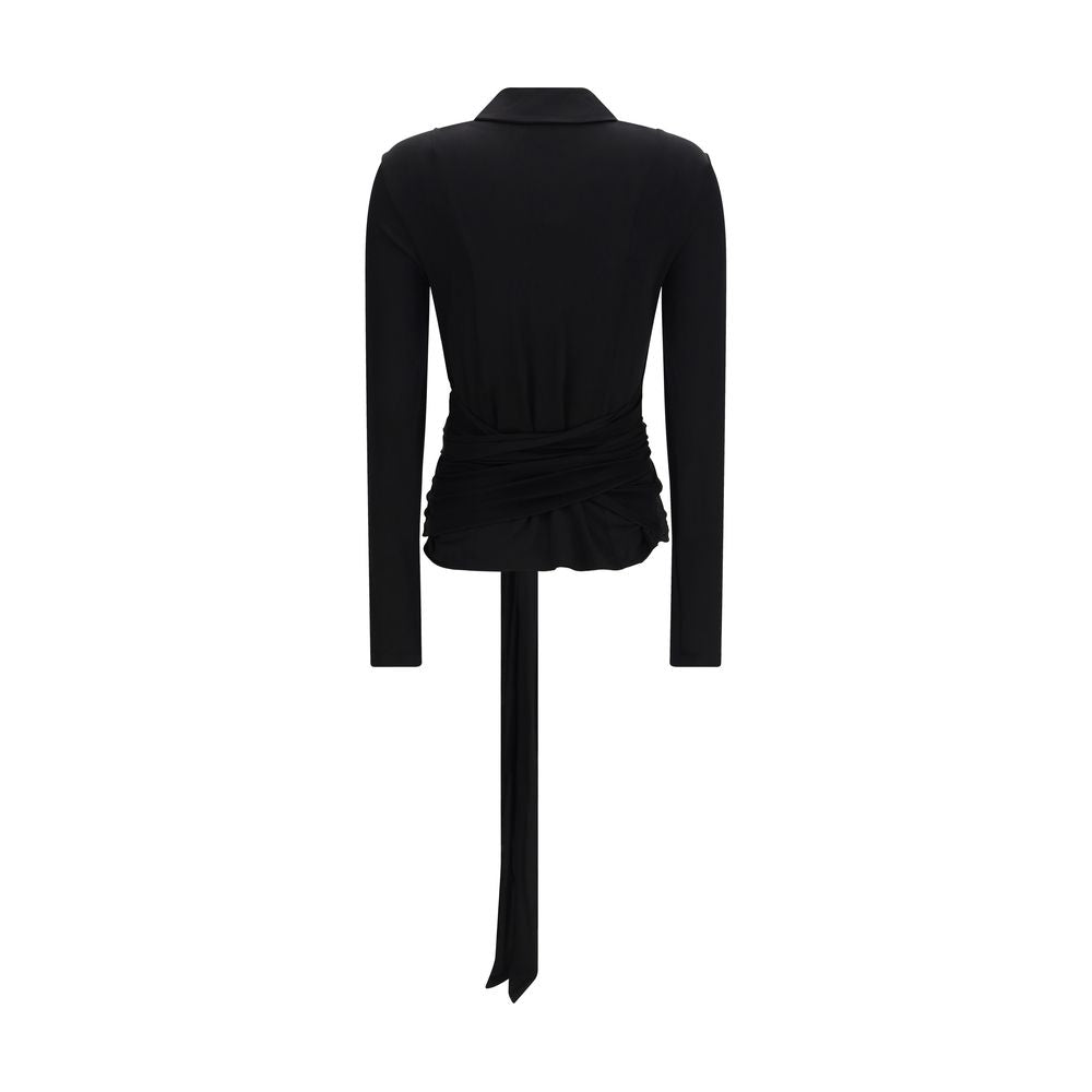 Chemise Ganni en polyester recyclé noir