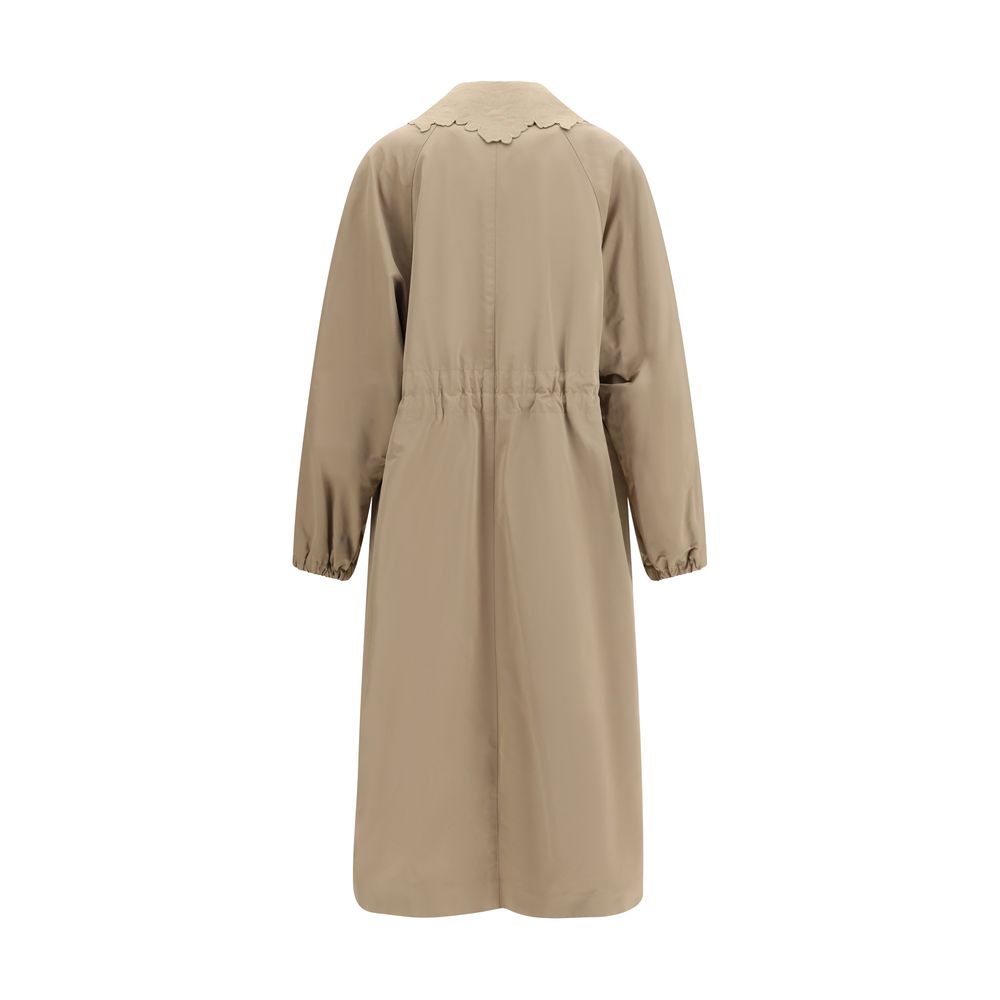 Fabiana Filippi Beige Trench Coats for Women alternate view