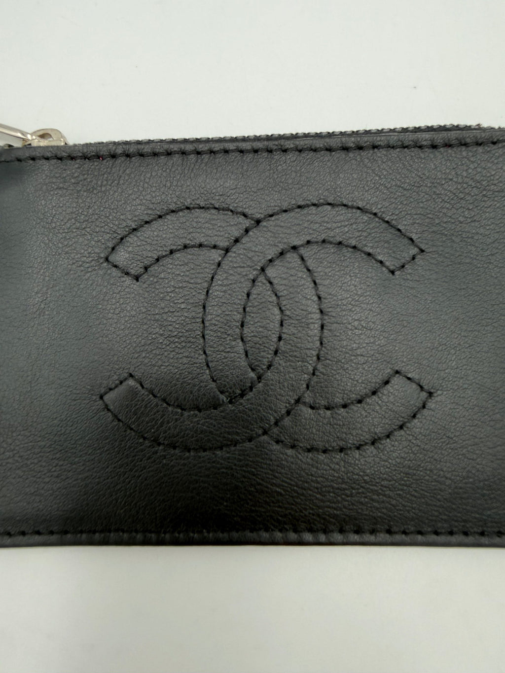 Chanel CHANEL Porte-monnaie/porte-cartes en cuir d'agneau