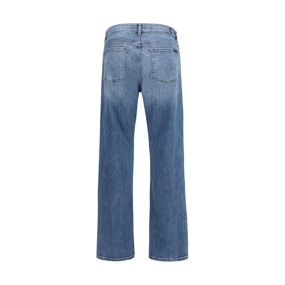 Jean droit en coton bleu 7FOR