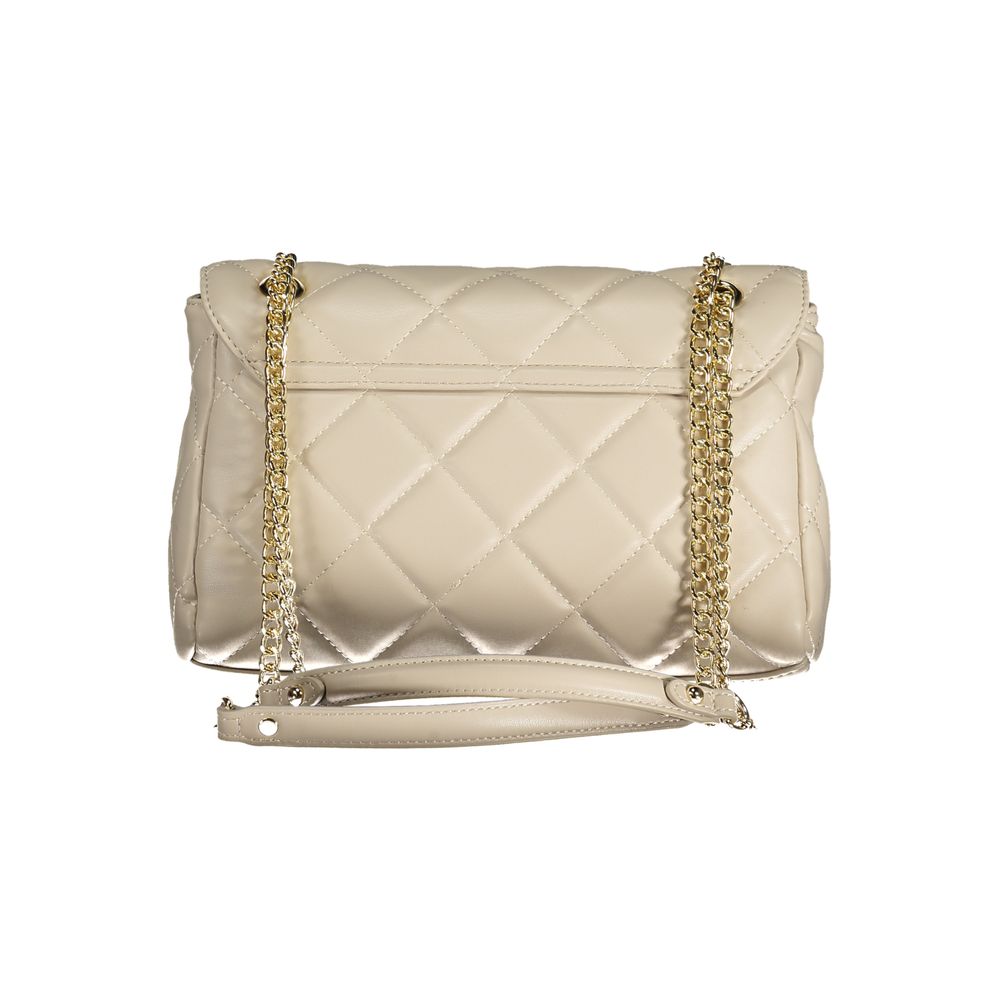 Sac pour femme Valentino en polyuréthane beige avec anses chaîne et poches