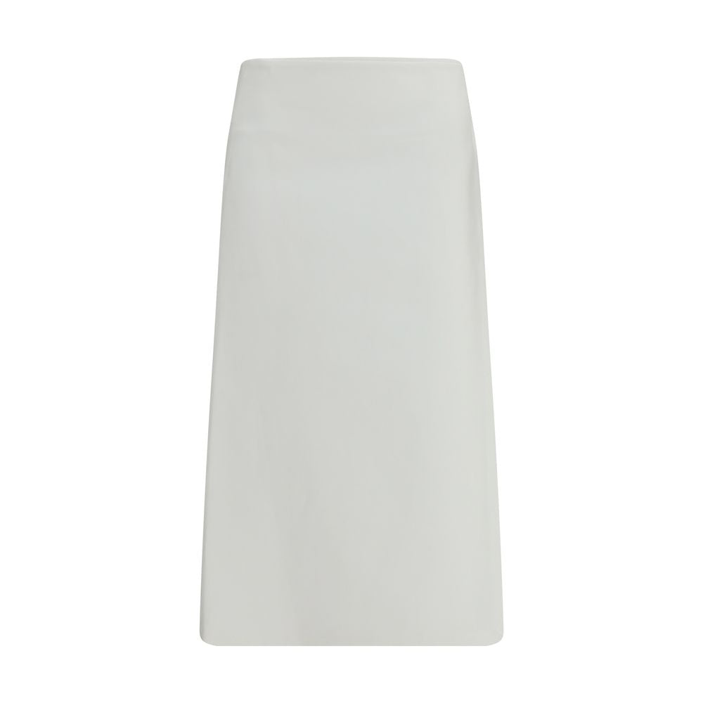 Jupe Midi RIER en Coton Blanc