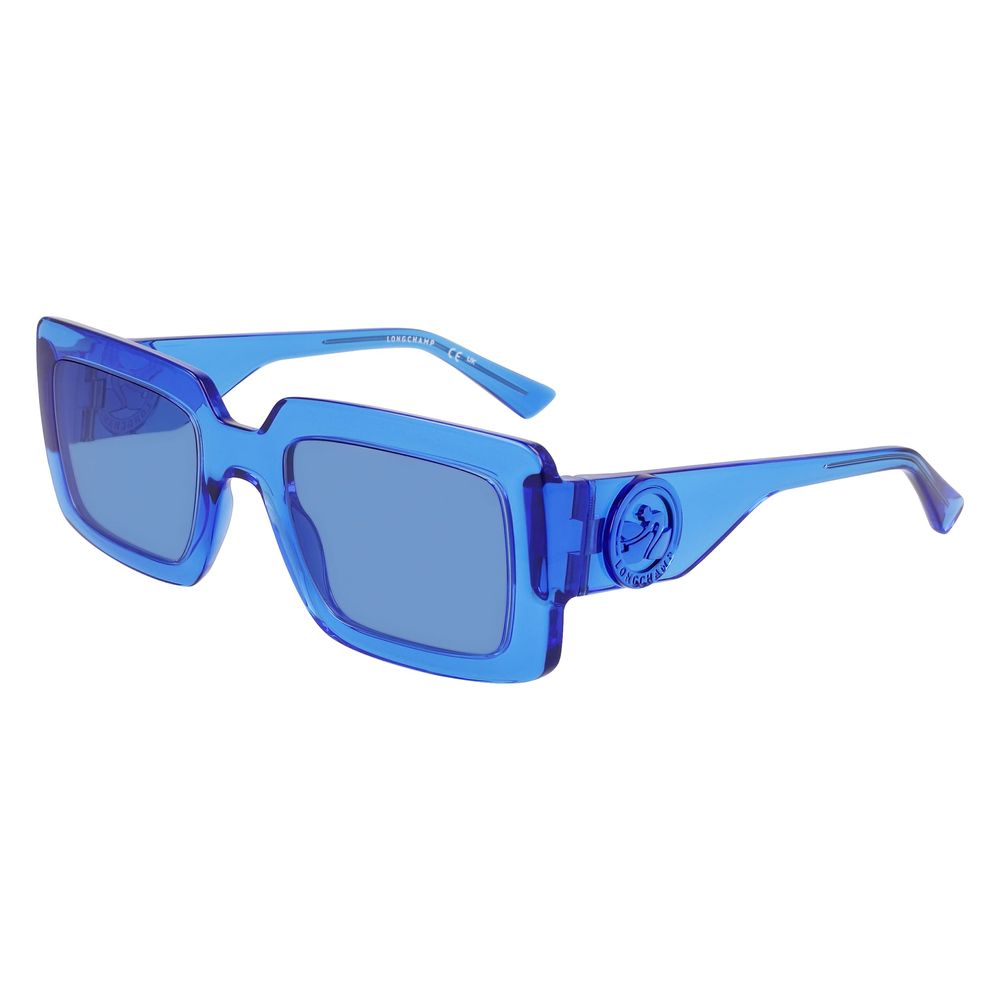 Lunettes de soleil injectées bleues Longchamp