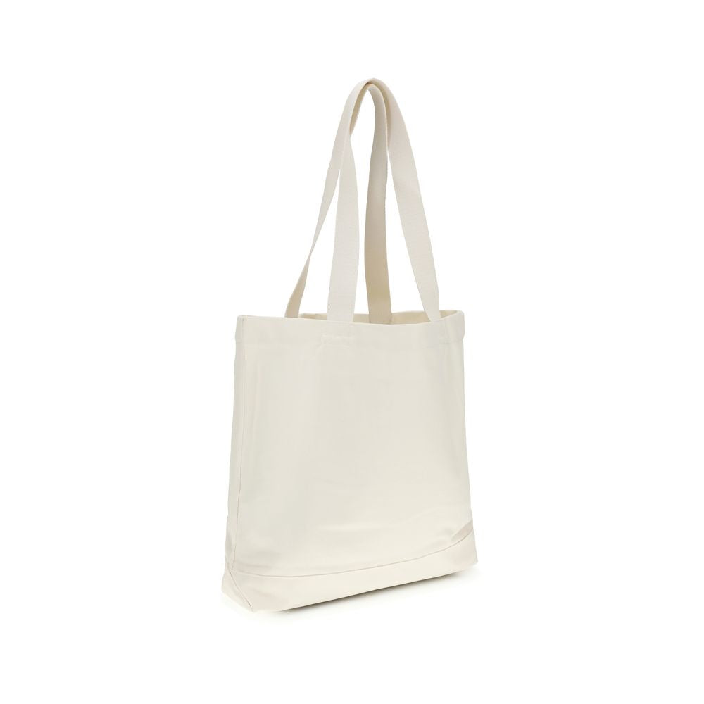 Sac à main Maison Kitsuné en coton beige