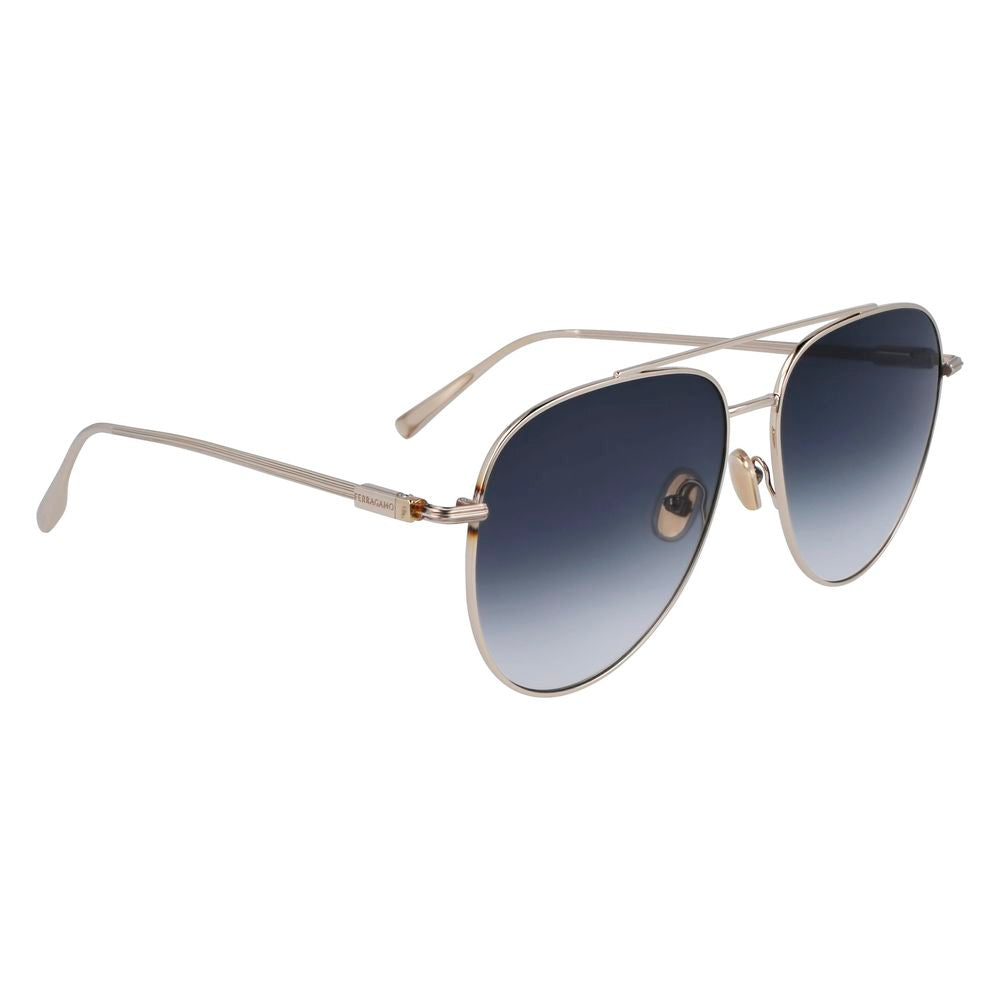 Ferragamo Gold Sunglasses for Men detail view