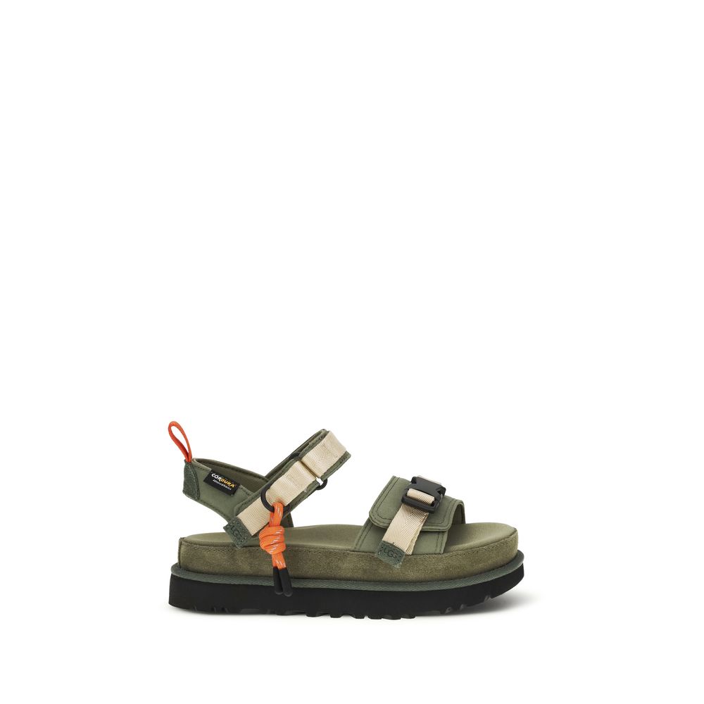 UGG Sandales plates bicolores en autres fibres