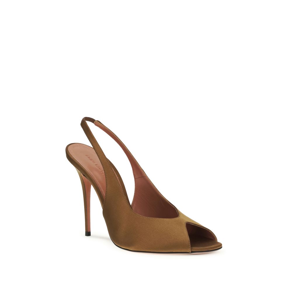 Amina Muaddi Brown Stiletto Heels for Women alternate view