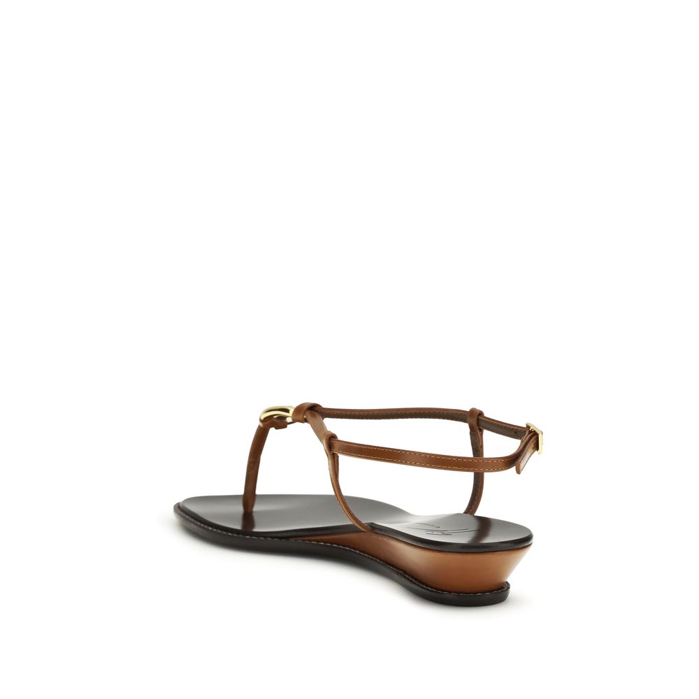 Sandales compensées Giuseppe Zanotti en cuir de veau marron