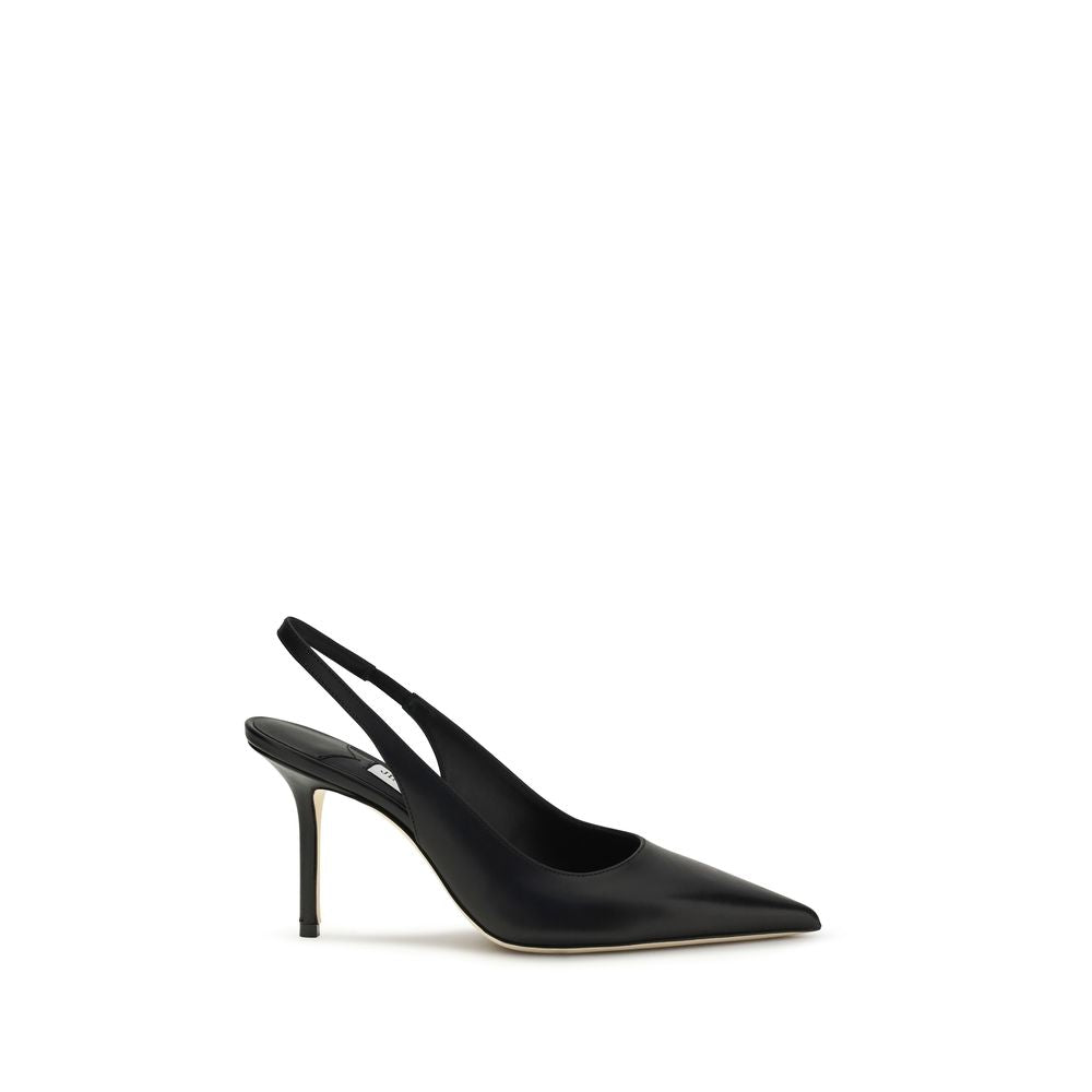 Escarpins Jimmy Choo noirs en cuir de veau Bos Taurus à plateforme