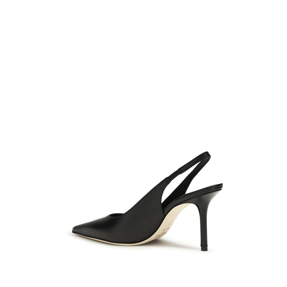 Escarpins Jimmy Choo noirs en cuir de veau Bos Taurus à plateforme