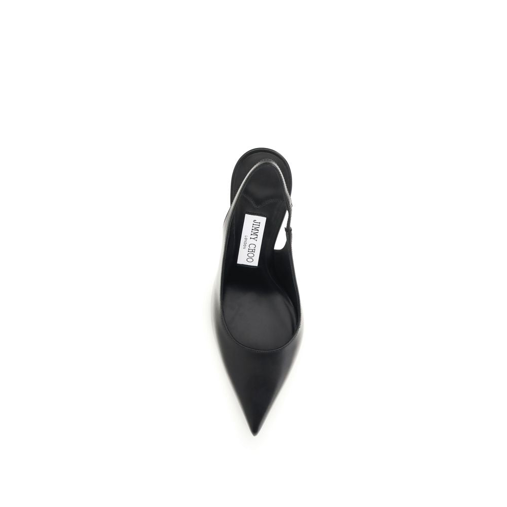Escarpins Jimmy Choo noirs en cuir de veau Bos Taurus à plateforme