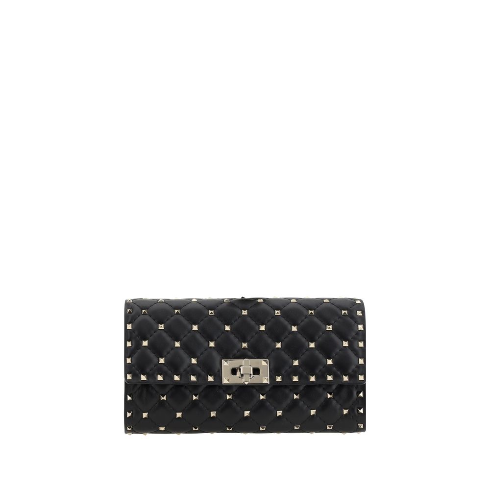 Sac porté épaule Valentino Garavani en cuir de veau noir