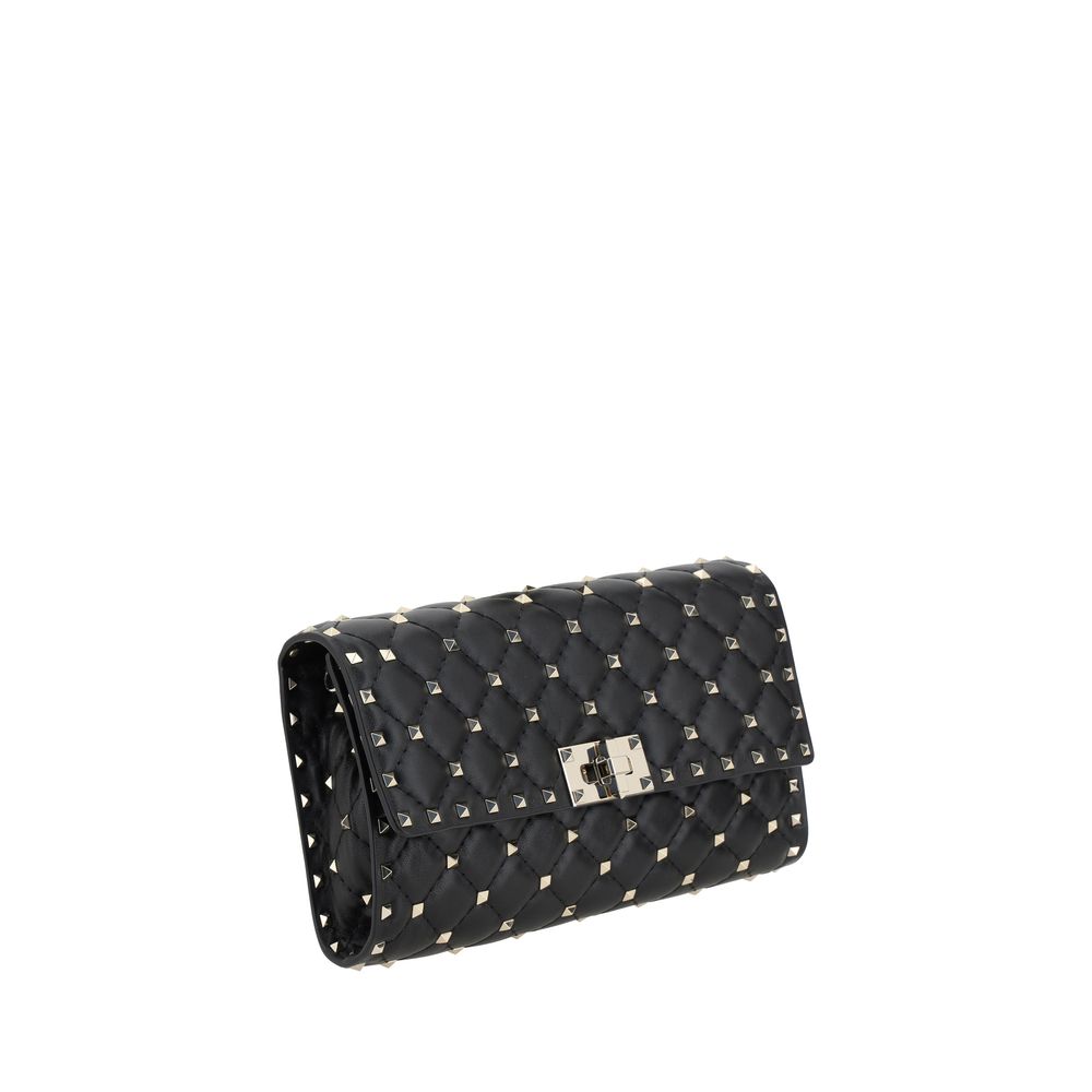 Sac porté épaule Valentino Garavani en cuir de veau noir