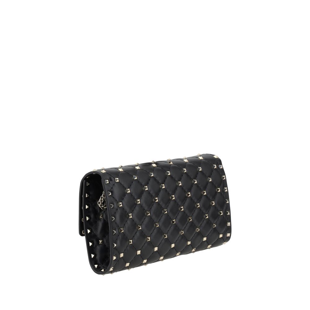 Sac porté épaule Valentino Garavani en cuir de veau noir