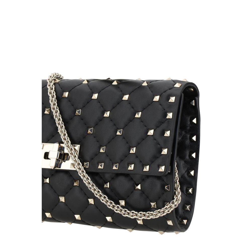 Sac porté épaule Valentino Garavani en cuir de veau noir