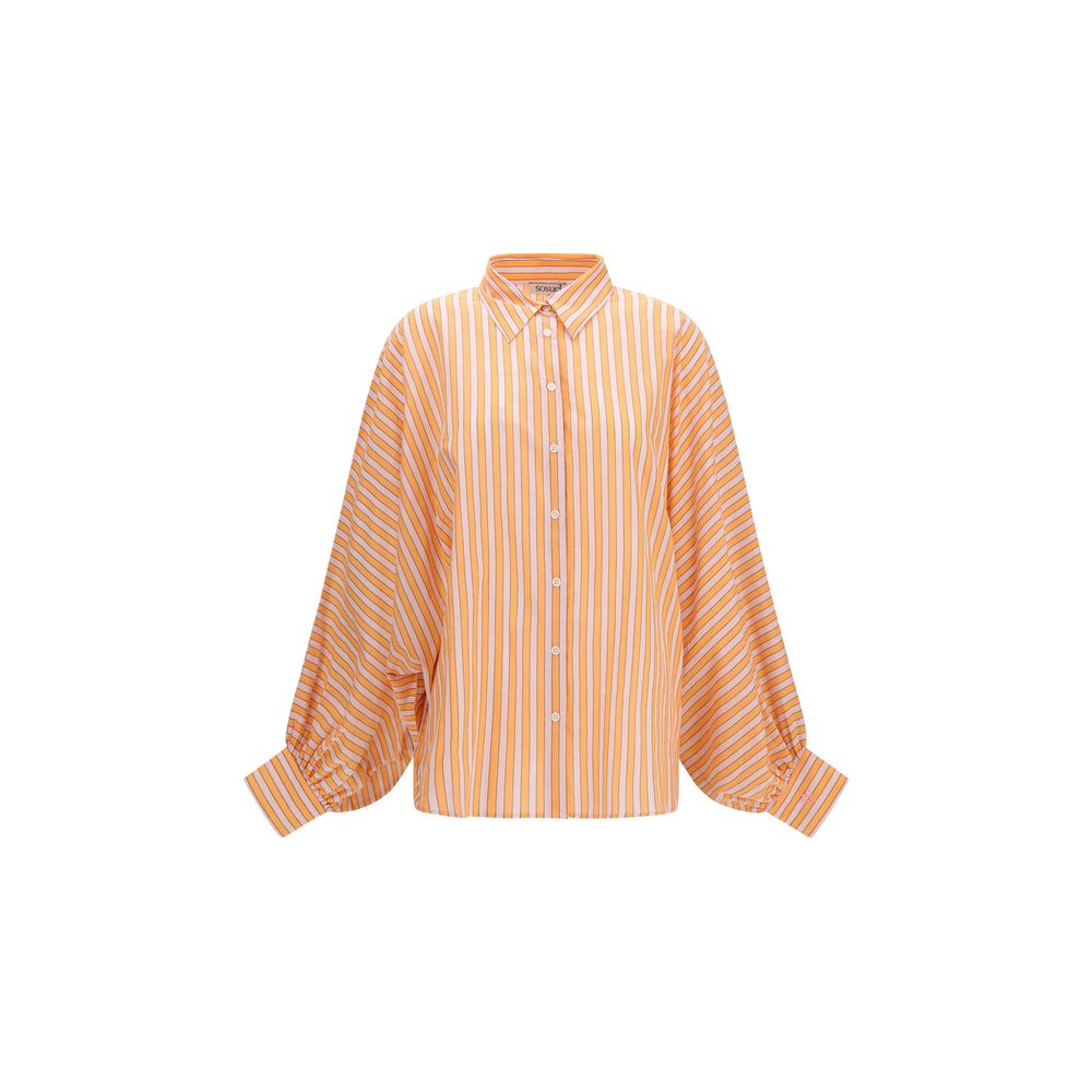 Chemise en coton à motifs SOSUE Orange