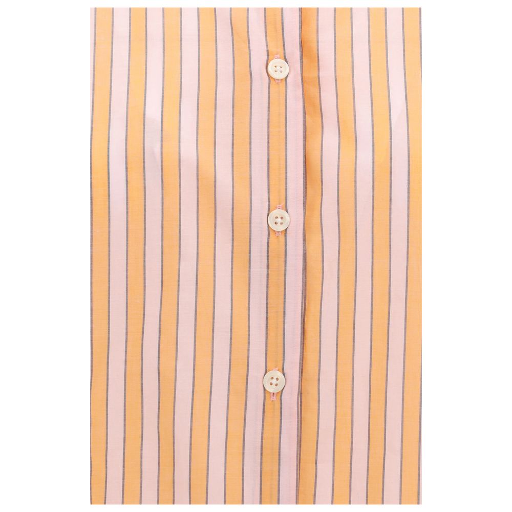 Chemise en coton à motifs SOSUE Orange