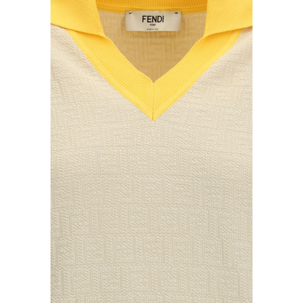 Sweat-shirt Fendi en coton beige