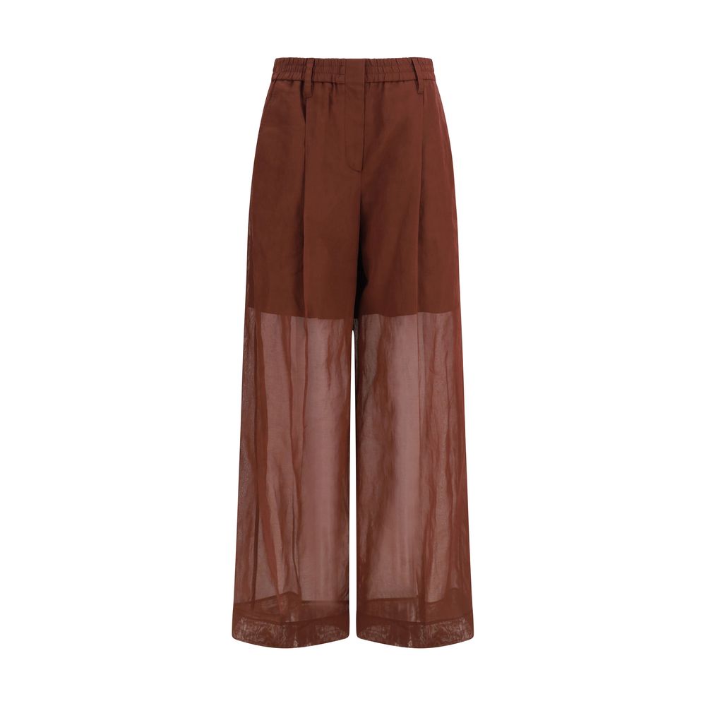 Brunello Cucinelli Brown Casual Pants for Women
