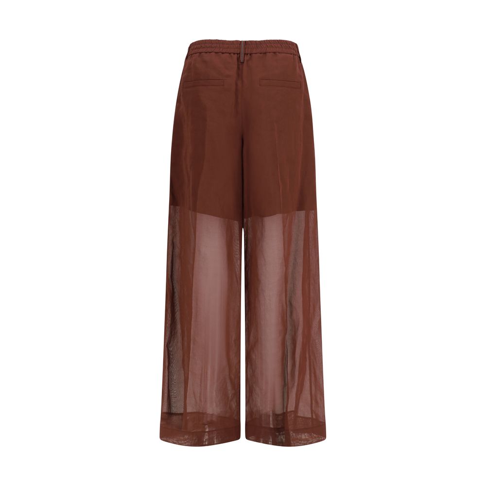 Brunello Cucinelli Brown Casual Pants for Women alternate view