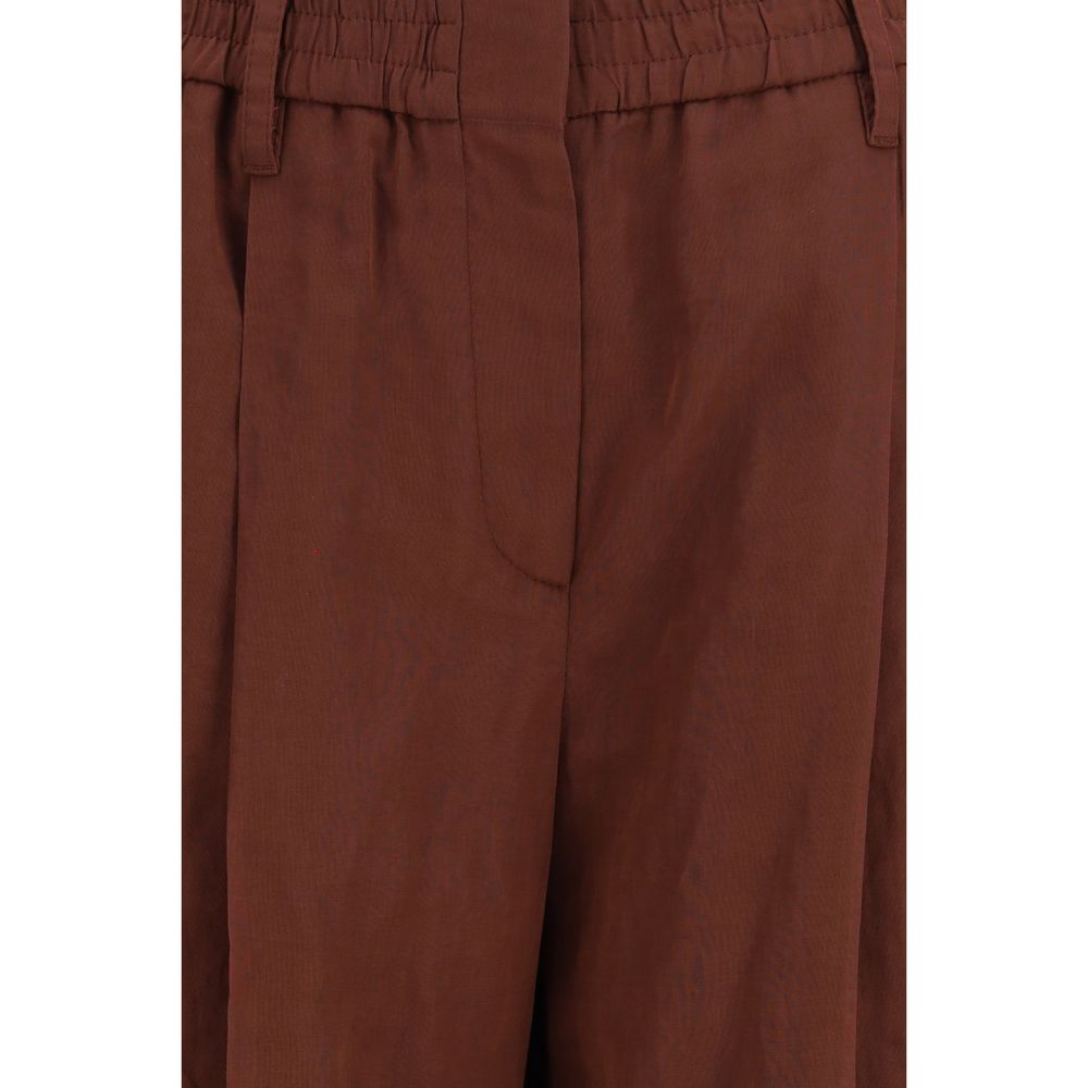 Brunello Cucinelli Brown Casual Pants for Women detail view