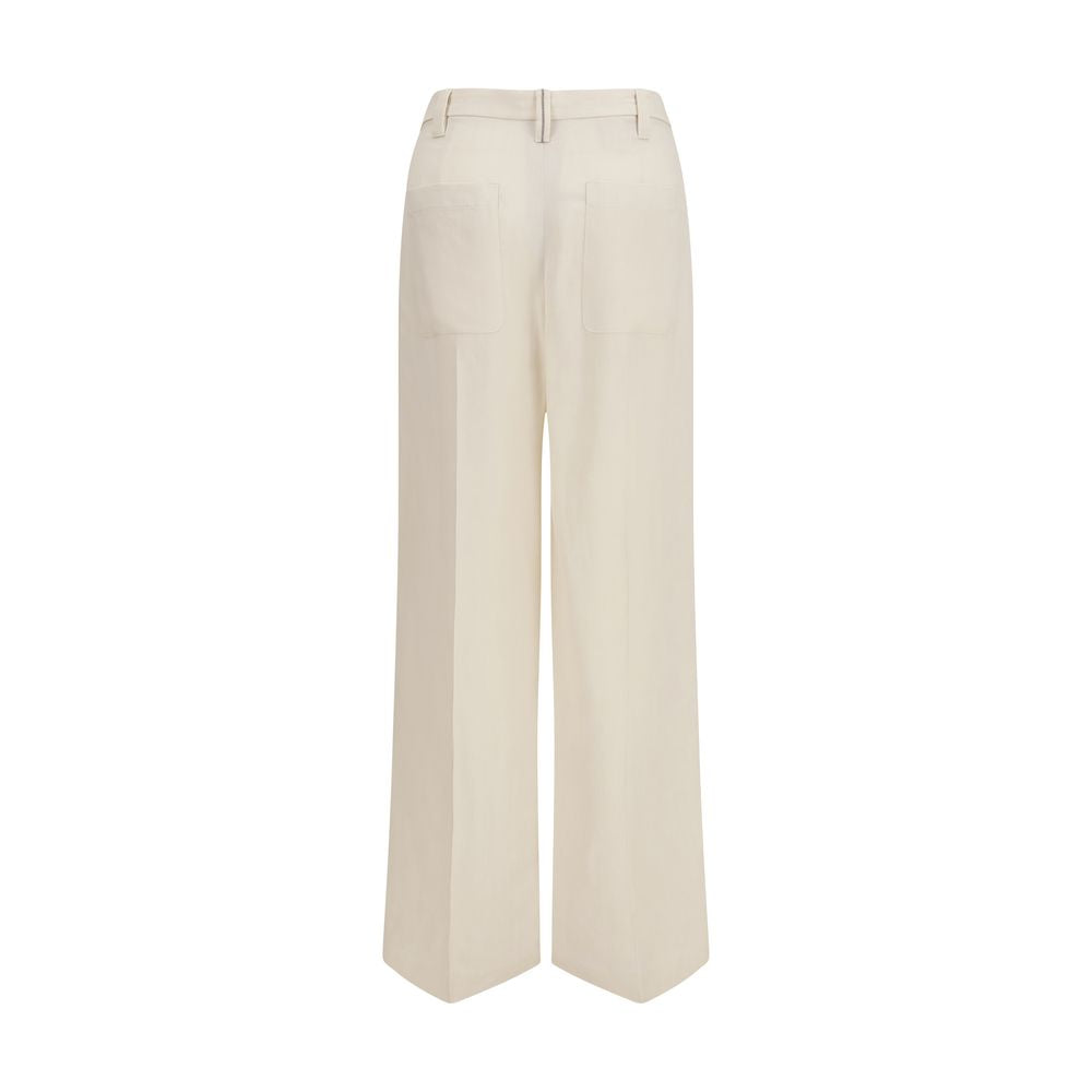 Brunello Cucinelli Beige Casual Pants for Women alternate view