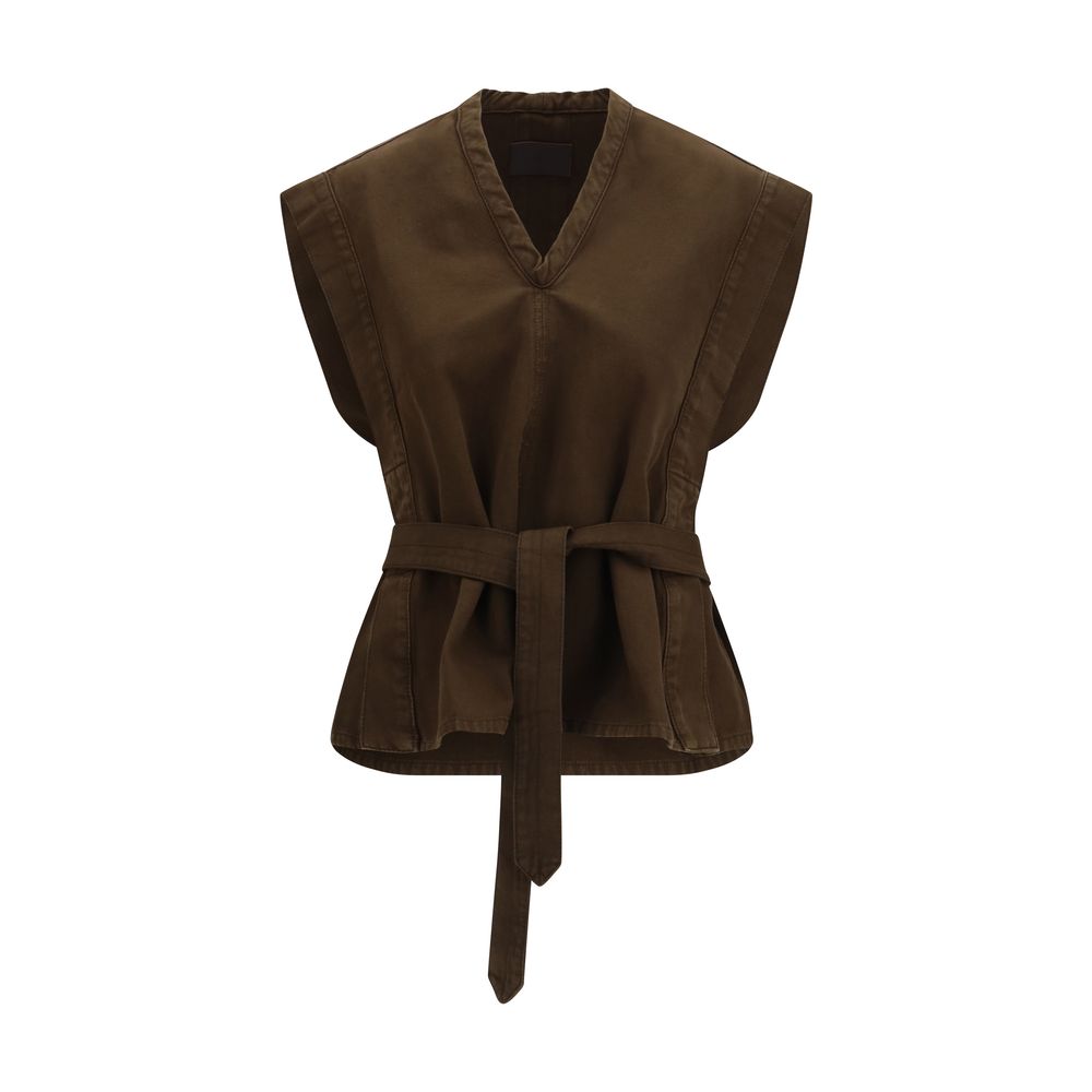 Chemisier Lemaire en coton marron