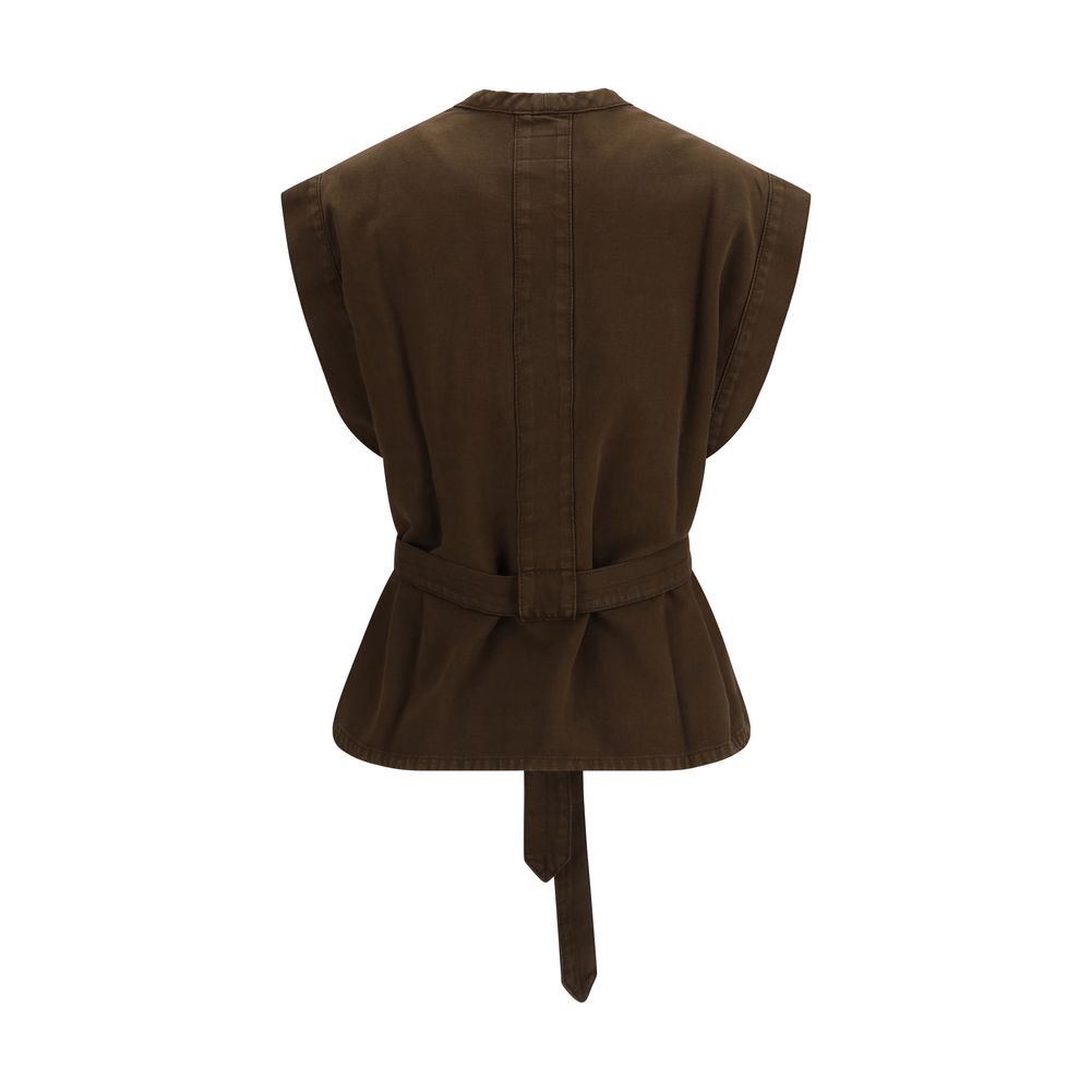 Chemisier Lemaire en coton marron